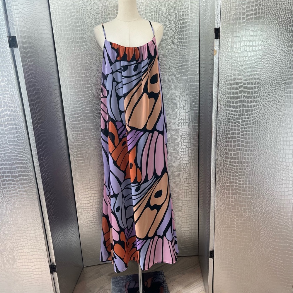 Sam Edelman Purple Orange Maxi Sundress